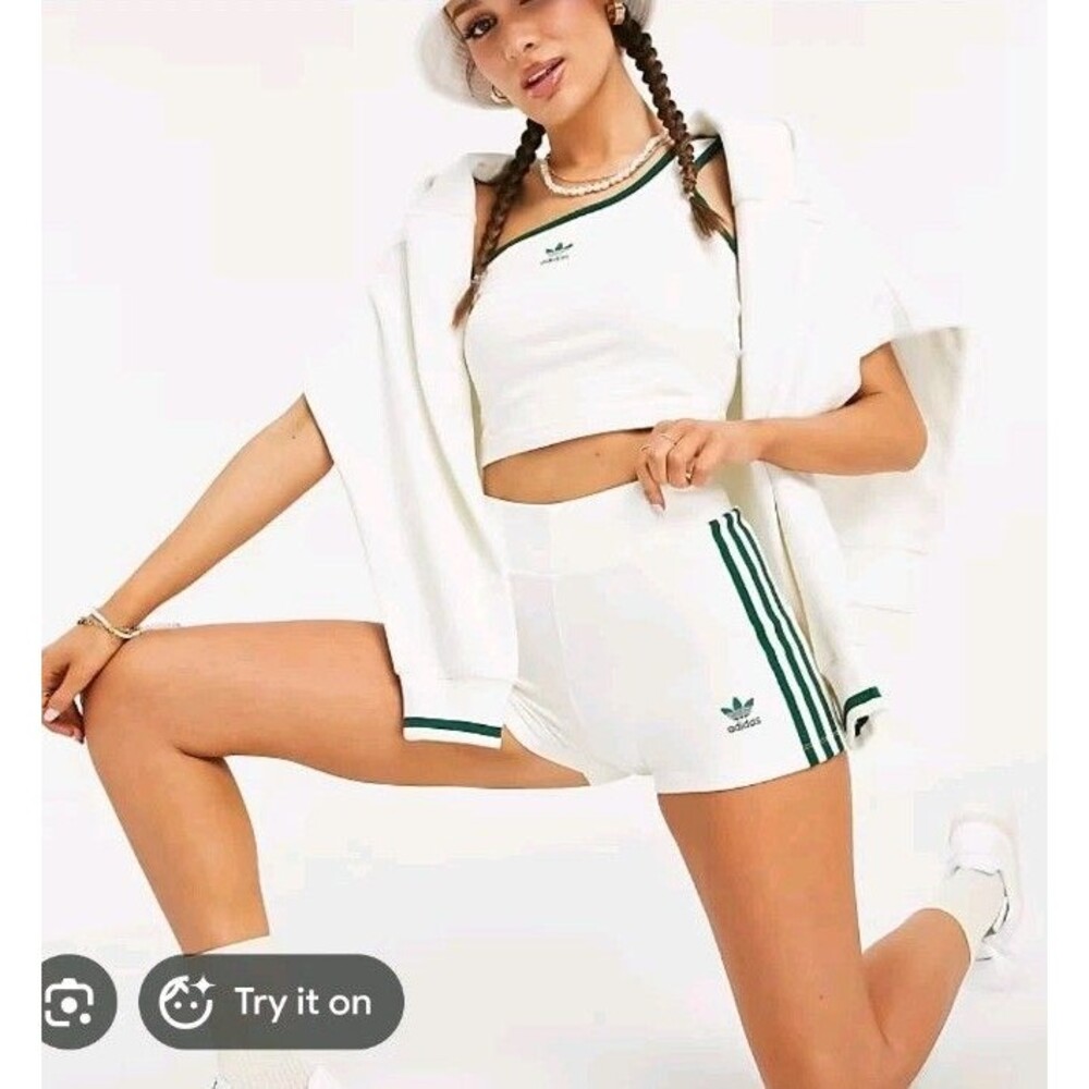 ADIDAS ORIGINALS TENNIS VEST/TOP - WHITE AND BLACK - SIZE M - Picture 2 of 6